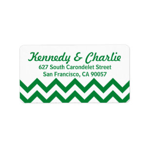 Chevron Wedding Address Labels