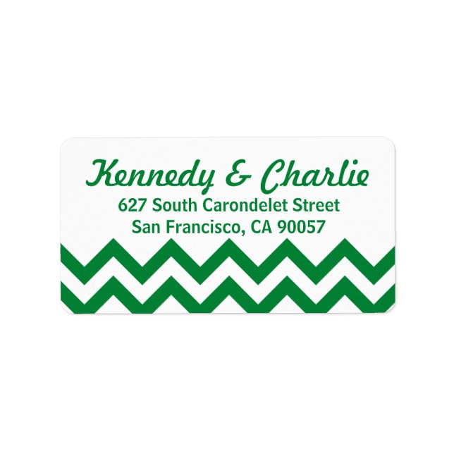Chevron Wedding Address Labels (Front)