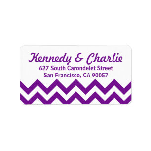 Chevron Wedding Address Labels