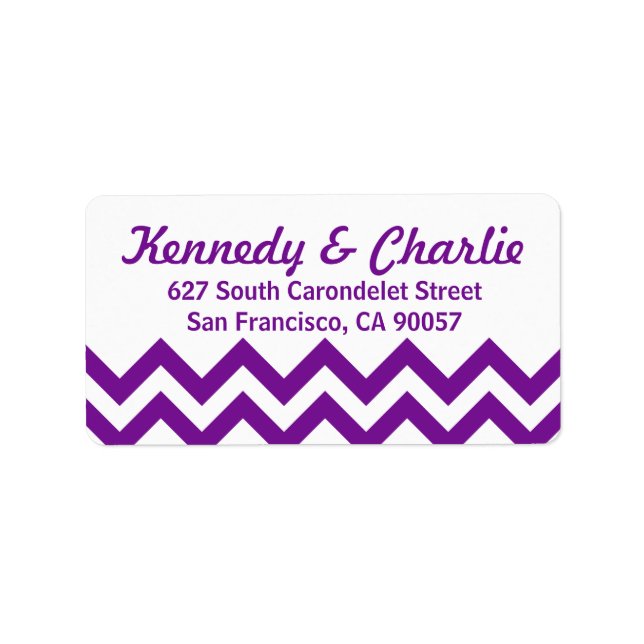Chevron Wedding Address Labels (Front)