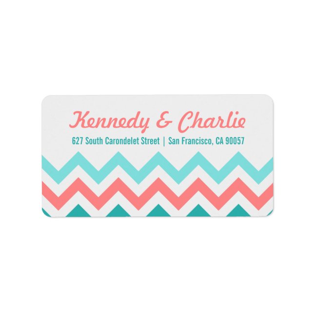 Chevron Wedding Address Labels (Front)