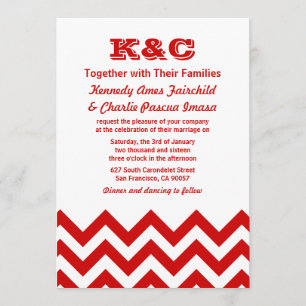 Chevron Wedding Invitations