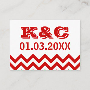 Chevron Wedding Place Cards