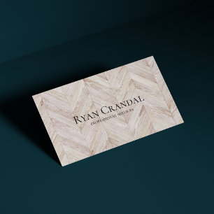 Chevron Wood Professional Business Card