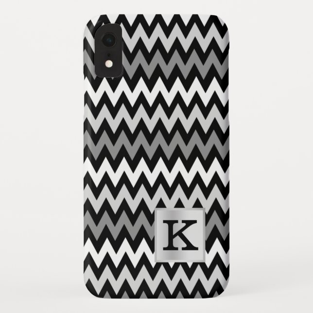 Chevron Zig Zag Monogram with Colour Choice Case-Mate iPhone Case (Back)