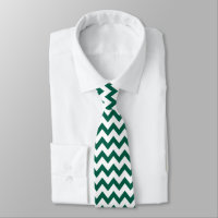 Chevron Zig Zag Pattern Dark Emerald Green White
