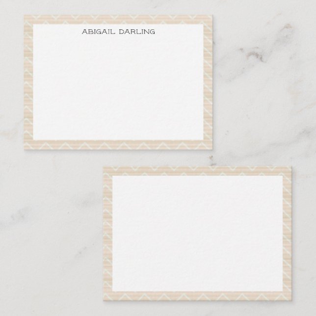 Chevron Zig Zag Texture Note Card (Front/Back)