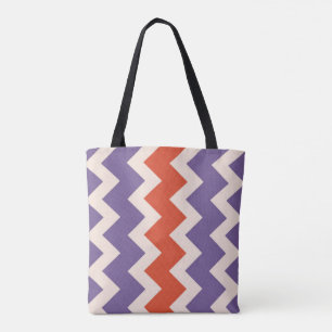Chevron zigzag design in natural colours tote bag
