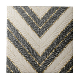 Chevron Zigzag Glam Pattern Tile