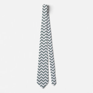 Chevron Zigzag Lines Dull Silver Tie