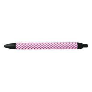 Chevron Zigzag Lines Medium Red-Violet Black Ink Pen