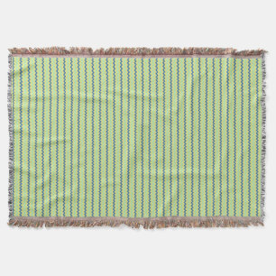 Chevron zigzag pattern in green blue colours throw blanket