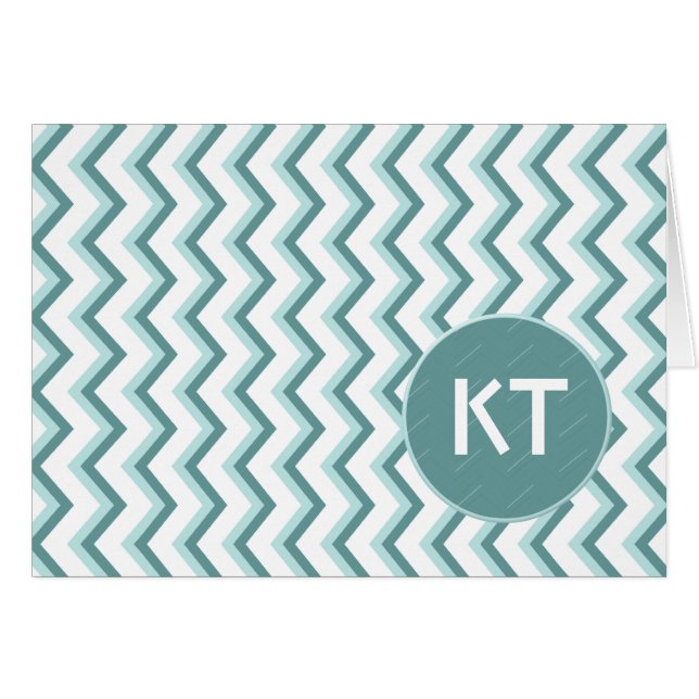 Chevron ZigZag Pattern in Mint Green (Front Horizontal)
