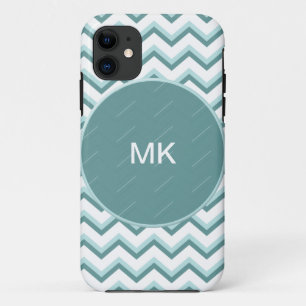 Chevron ZigZag Pattern in Mint Green Case-Mate iPhone Case