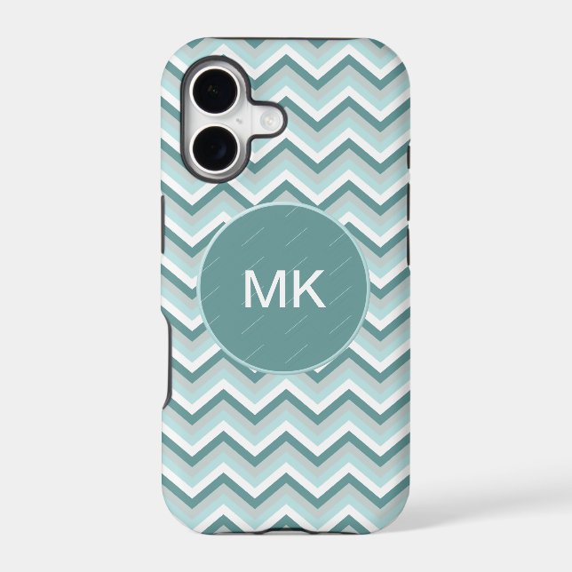 Chevron ZigZag Pattern in Mint Green  - Customised (Back)