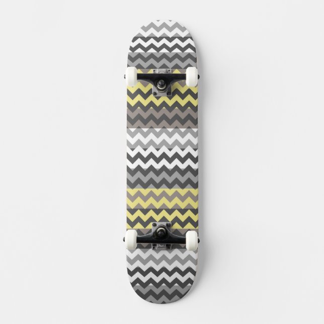 Chevron Zigzag Stripe Pattern Skateboard (Front)