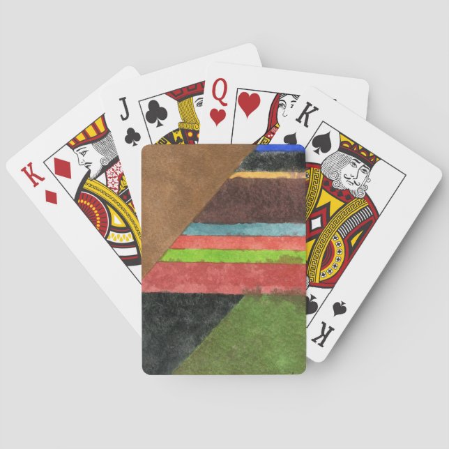 "Chevrons" Abstract Design Ping Pong Paddle Playing Cards (Back)