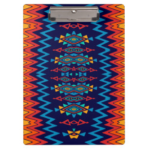 Chevrons and rhombus abstract design clipboard