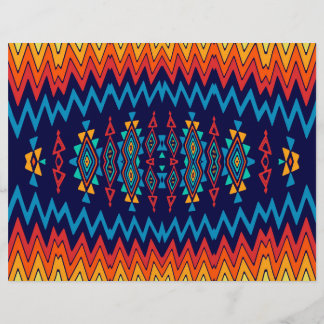 Chevrons and rhombus abstract design flyer