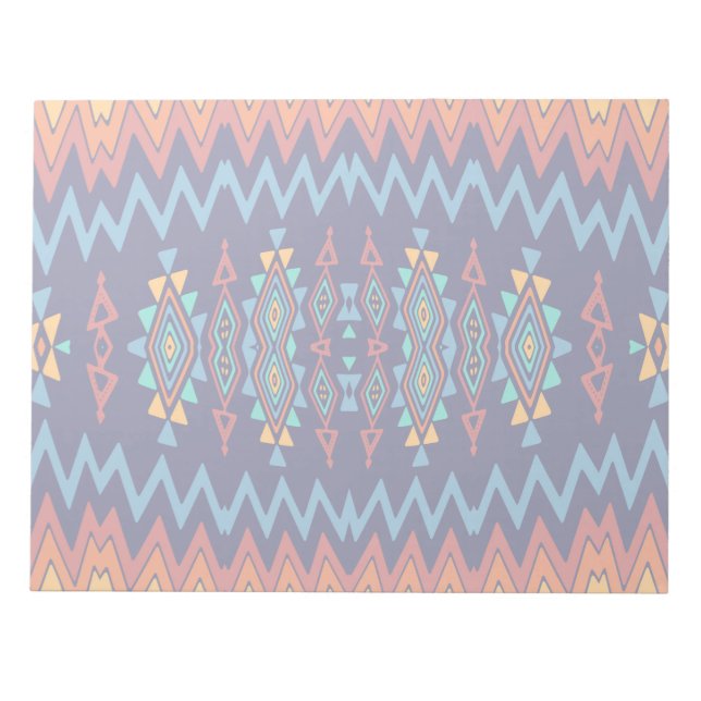 Chevrons and rhombus abstract design notepad (Front)