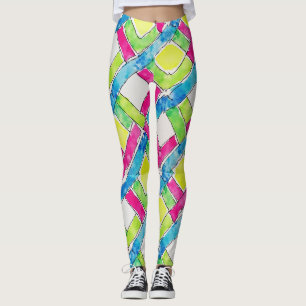 Chevrons, Diamonds Seamless Pattern Leggings