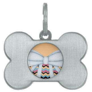 Chevrons Pattern Shower Party Office Destiny Pet Name Tag