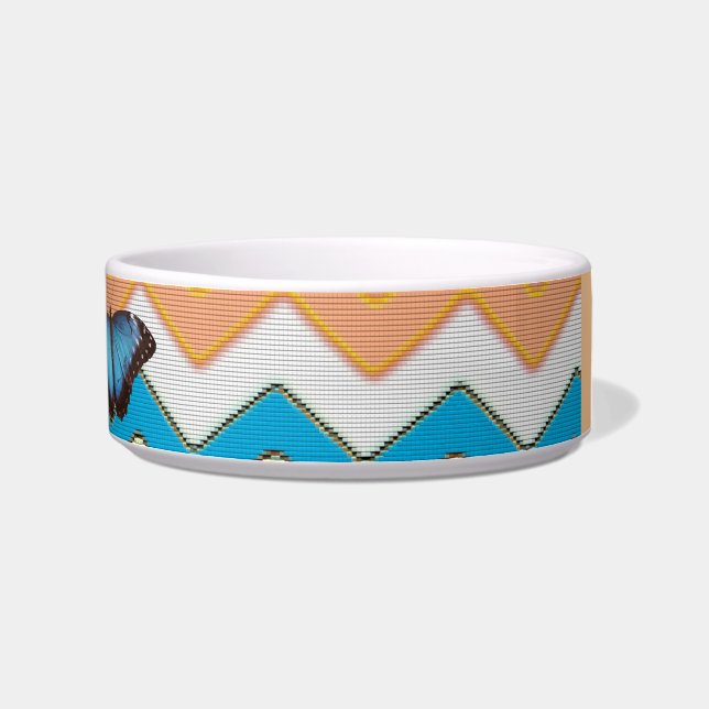 Chevrons Stripes Pattern Office Peace Love Destiny Bowl (Right)