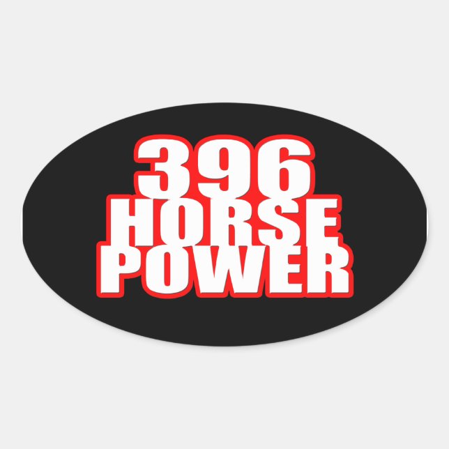 Chevy 396 horse power oval sticker (Front)