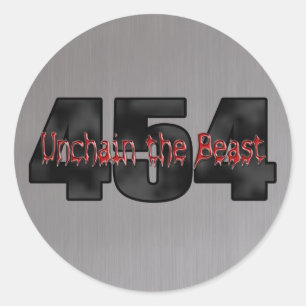Chevy 454 Big Block Beast Classic Round Sticker