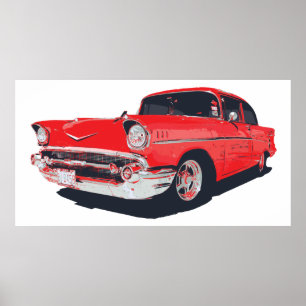 Chevy Bel Air vector illustration Poster