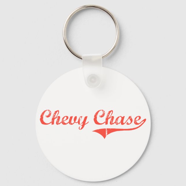 Chevy Chase Maryland Classic Design Key Ring (Front)
