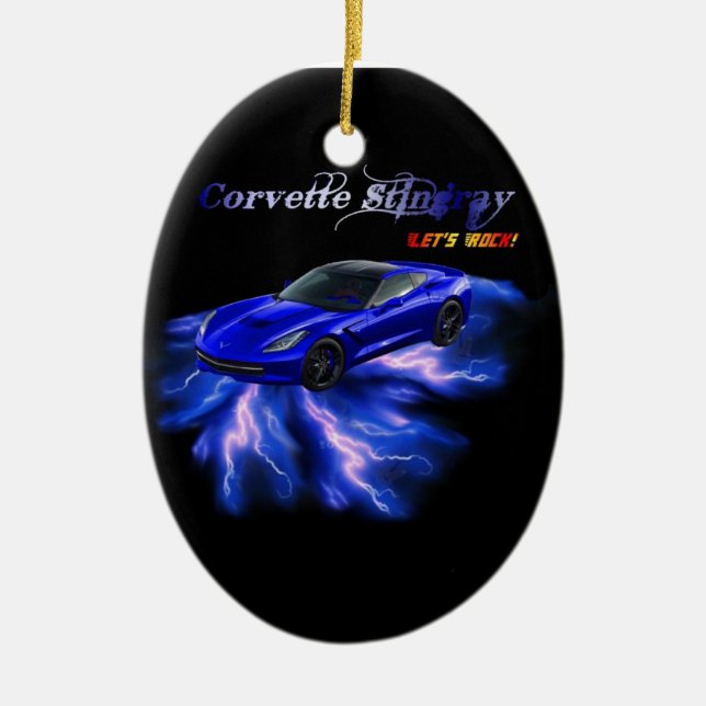 Chevy: Corvette Stingray 2013 Ceramic Tree Decoration (Front)
