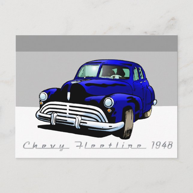 Chevy Fleetline 1948 Postcard (Front)