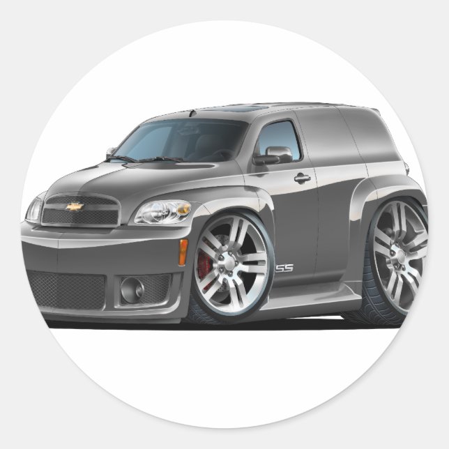 Chevy HHR SS Grey Panel Truck Classic Round Sticker (Front)