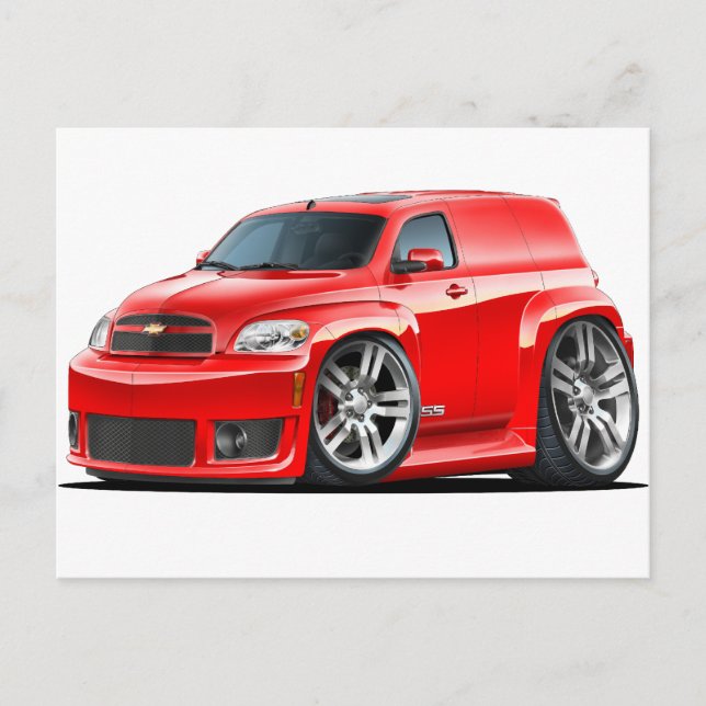 Chevy HHR SS Red Panel Truck Postcard (Front)