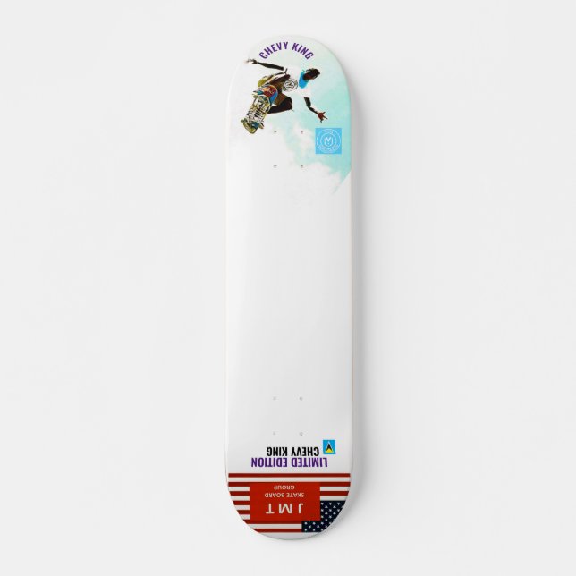 CHEVY KING  OFFICIAL PROJMT 7 3/4" Skateboard Deck (Front)