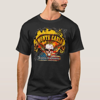 Chevy Monte Carlo - Burnout Banner Skull -n- Flag T-Shirt