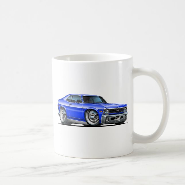 Chevy Nova Blue Car Coffee Mug (Right)