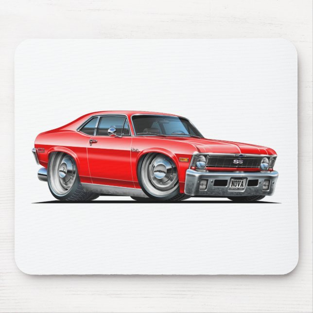 Chevy Nova Red Car Mouse Pad (Front)