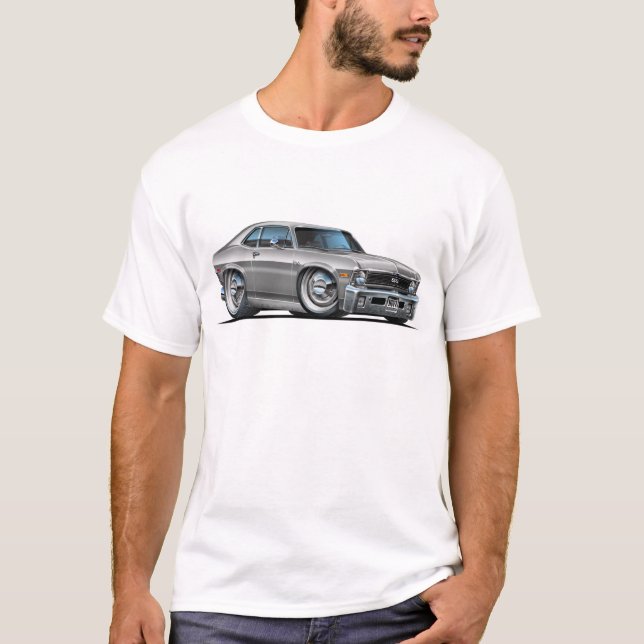 Chevy Nova Silver Car T-Shirt (Front)