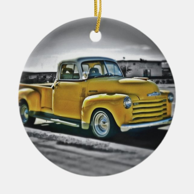 Chevy Pick Up Ceramic Tree Decoration (Front)