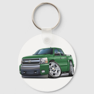 Chevy Silverado Dualcab Green Truck Key Ring