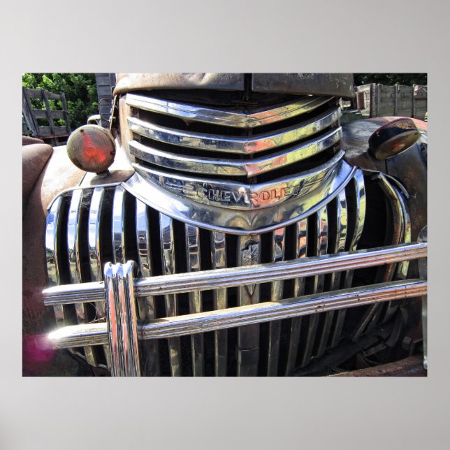 CHEVY TRUCK CHROME GRILL  1946 POSTER (Front)