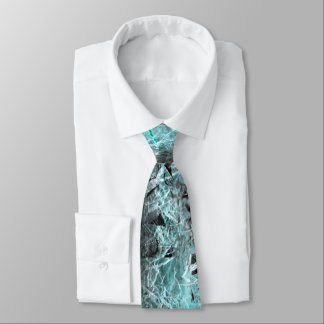 Chewed greyish blue texture tie
