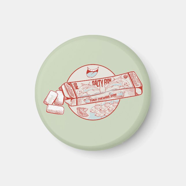 Chewing gum funny tuna fish flavour magnet (Front)