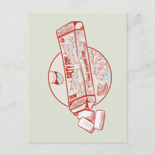 Chewing gum funny tuna fish flavour postcard