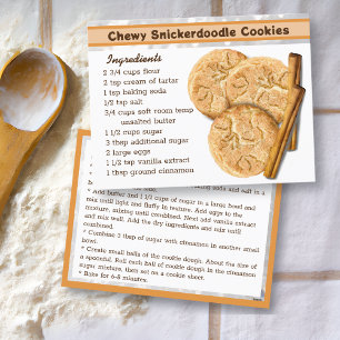 Chewy Snickedoodle Cookies Recipe  Postcard
