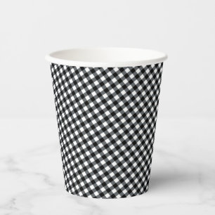 CHEX 12-BLACK-WHITE-PAPER CUPS
