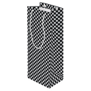 Chex 12-BLACK-WHITE-WINE BOTTLE GIFT BAG