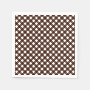 CHEX 13-DARK BROWN-PAPER NAPKINS